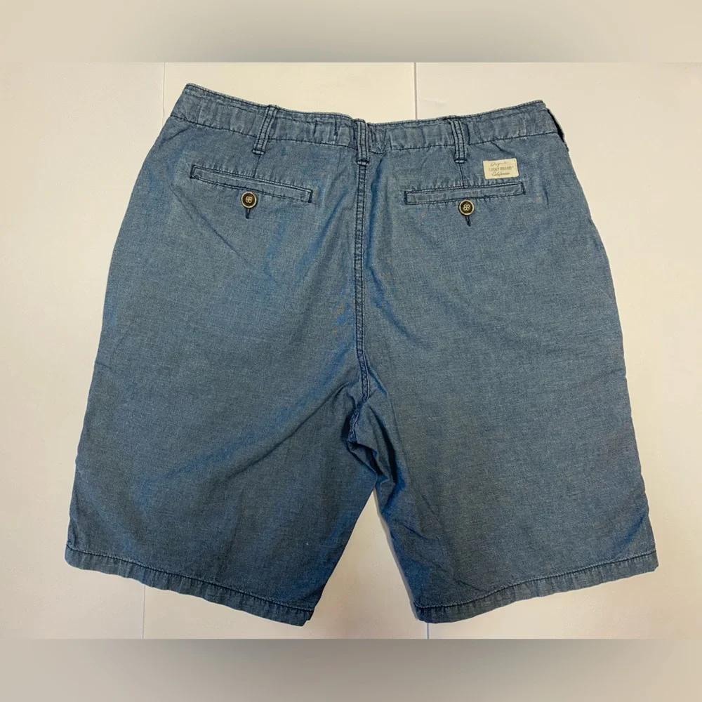 Lucky Brand men’s Blue cotton linen blend Shorts blue 34